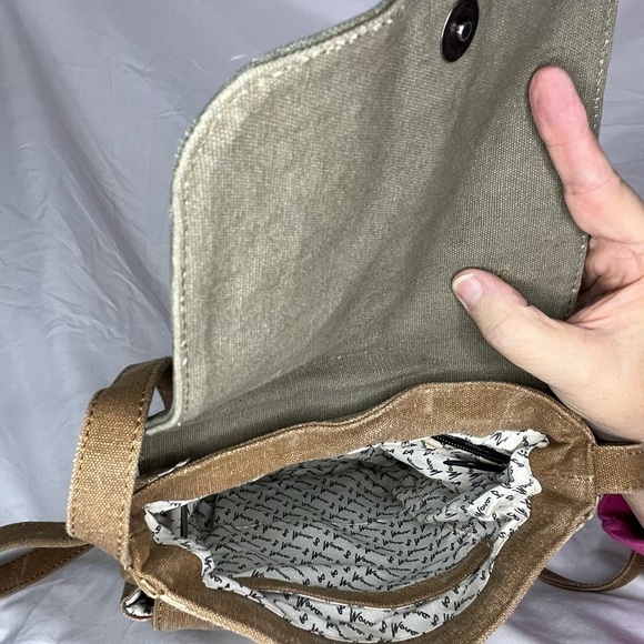 Mona B Oakley Bag, Natural Crossbody, Sz 10”x8”x3”, Sturdy Canvas Bag, NWOT, T5 - Picture 6 of 10